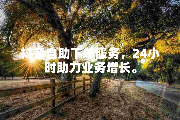 抖音自助下单服务，24小时助力业务增长。