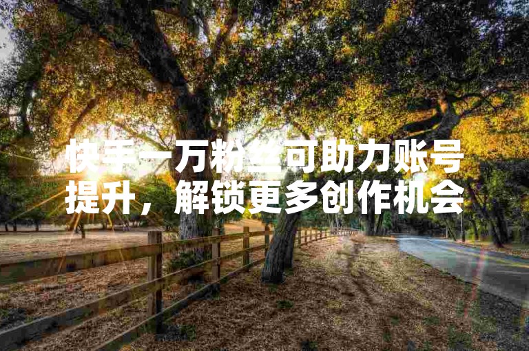 快手一万粉丝可助力账号提升，解锁更多创作机会。