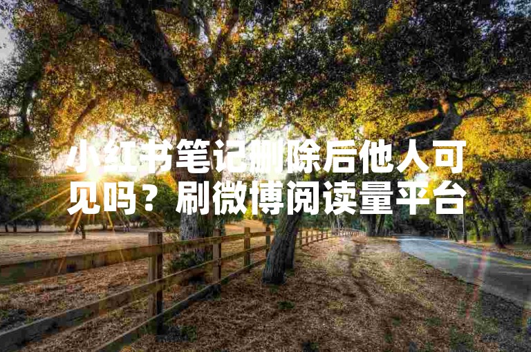 小红书笔记删除后他人可见吗？刷微博阅读量平台靠谱吗？