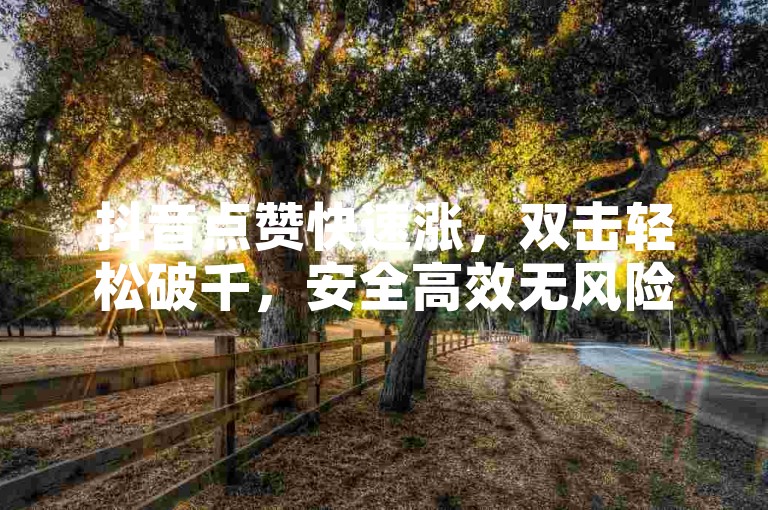 抖音点赞快速涨，双击轻松破千，安全高效无风险。