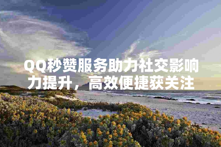 QQ秒赞服务助力社交影响力提升，高效便捷获关注。