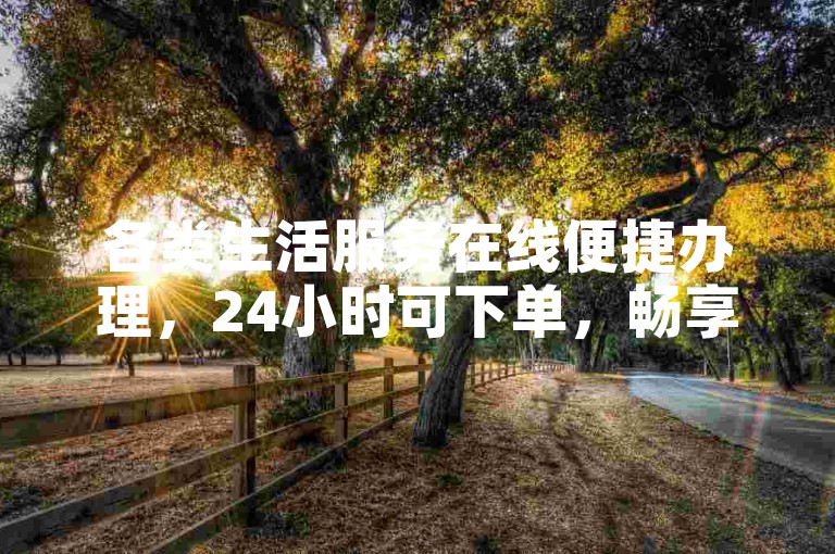 各类生活服务在线便捷办理，24小时可下单，畅享无忧体验。