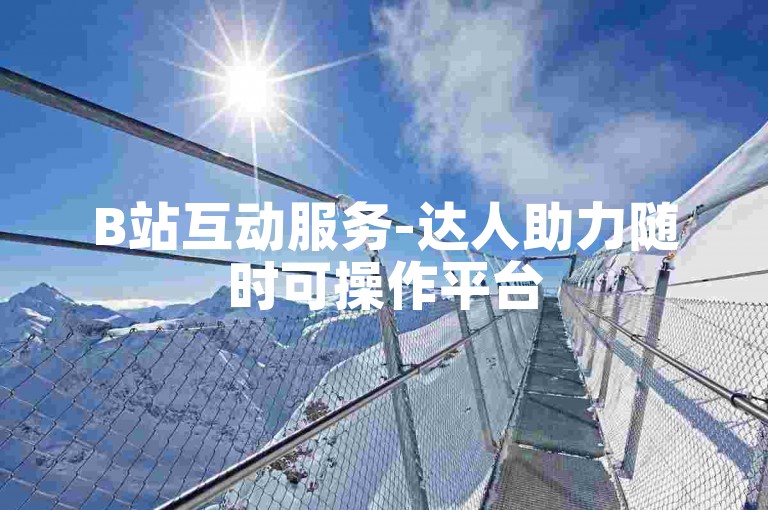 B站互动服务-达人助力随时可操作平台