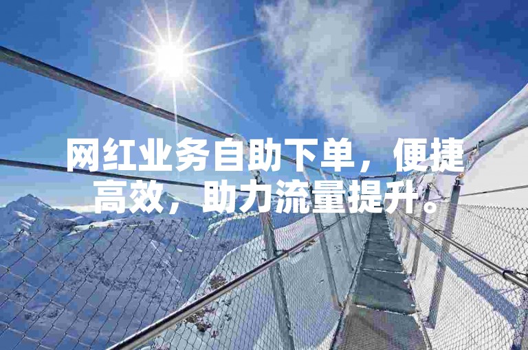 网红业务自助下单，便捷高效，助力流量提升。
