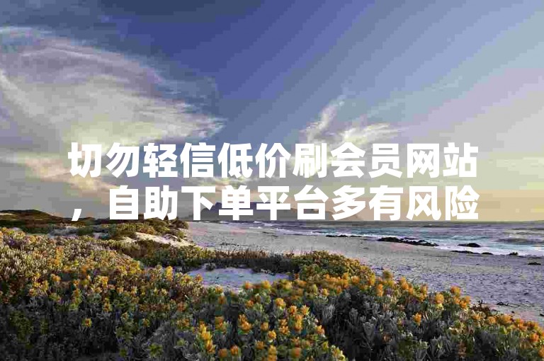 切勿轻信低价刷会员网站，自助下单平台多有风险隐患。