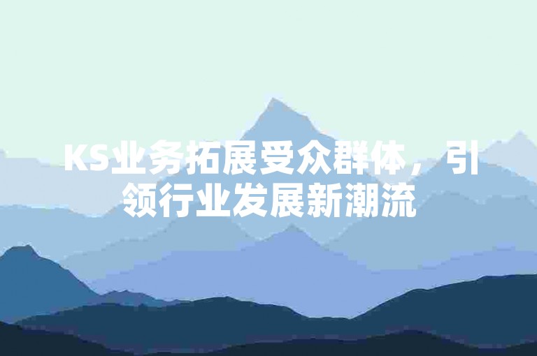 KS业务拓展受众群体，引领行业发展新潮流