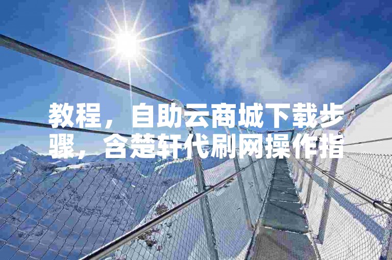 教程，自助云商城下载步骤，含楚轩代刷网操作指南。