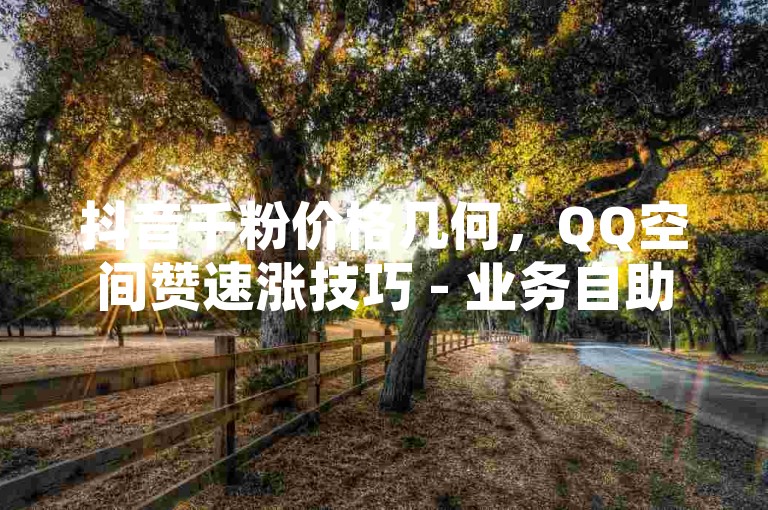 抖音千粉价格几何，QQ空间赞速涨技巧 - 业务自助下单平台 - 专业服务网