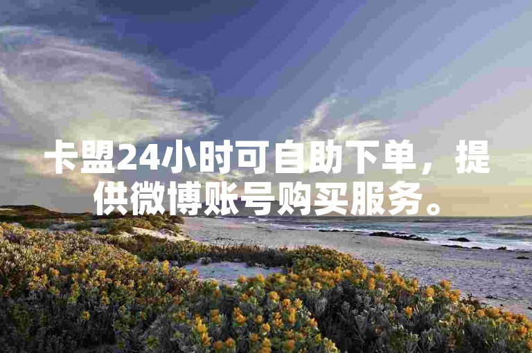 卡盟24小时可自助下单，提供微博账号购买服务。