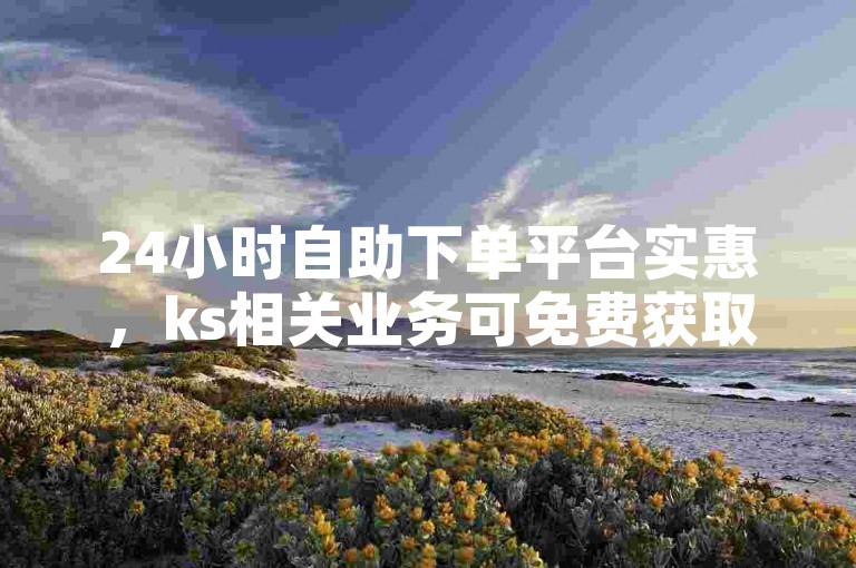 24小时自助下单平台实惠，ks相关业务可免费获取。