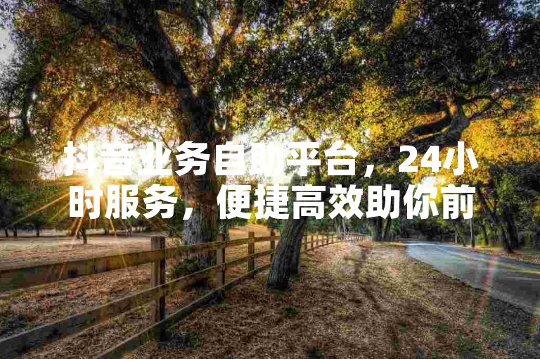 抖音业务自助平台，24小时服务，便捷高效助你前行。