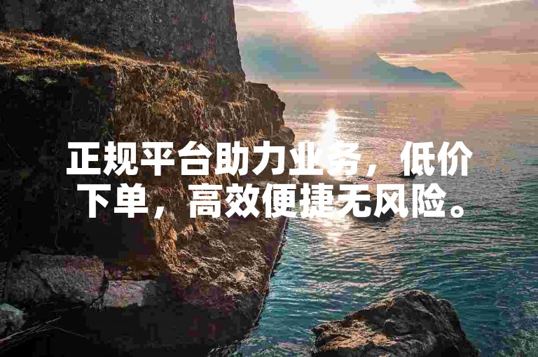 正规平台助力业务，低价下单，高效便捷无风险。