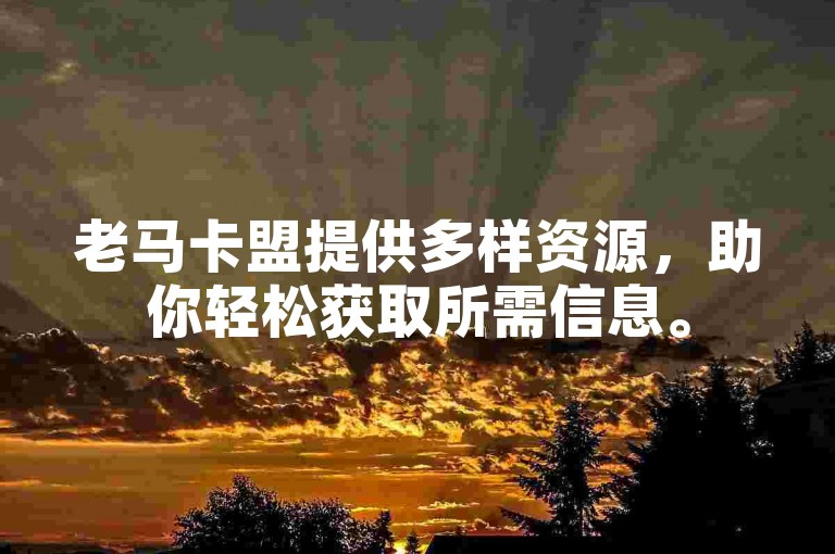 老马卡盟提供多样资源，助你轻松获取所需信息。