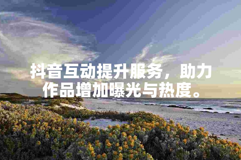 抖音互动提升服务，助力作品增加曝光与热度。