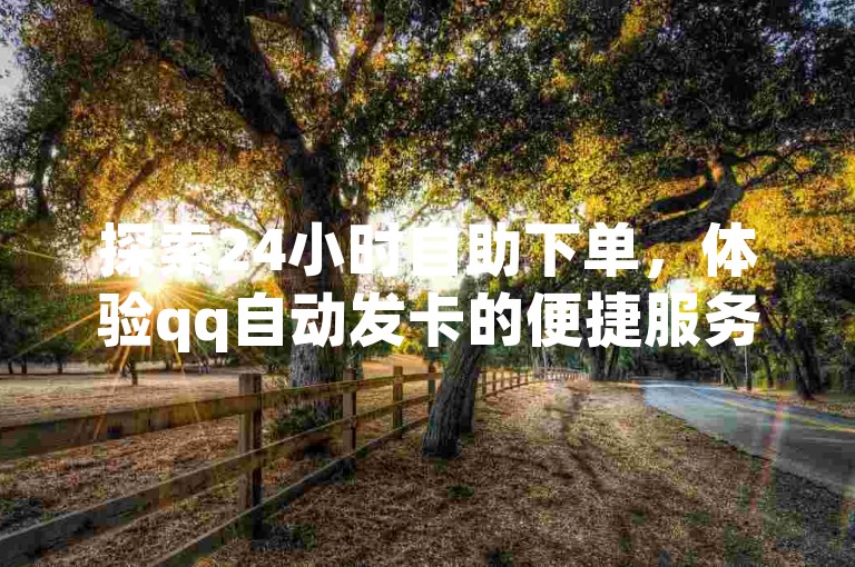 探索24小时自助下单，体验qq自动发卡的便捷服务。