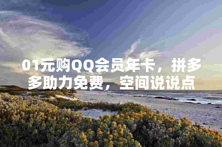 01元购QQ会员年卡，拼多多助力免费，空间说说点赞平台。