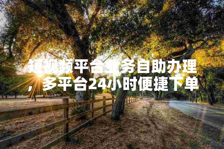短视频平台业务自助办理，多平台24小时便捷下单服务。