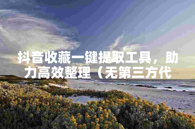 抖音收藏一键提取工具，助力高效整理（无第三方代操作）