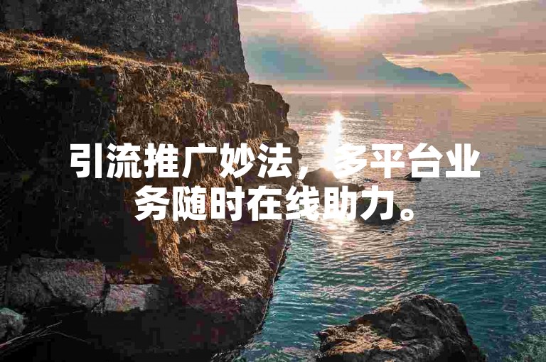 引流推广妙法，多平台业务随时在线助力。