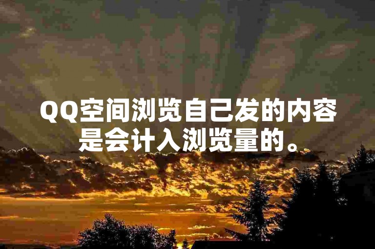 QQ空间浏览自己发的内容是会计入浏览量的。