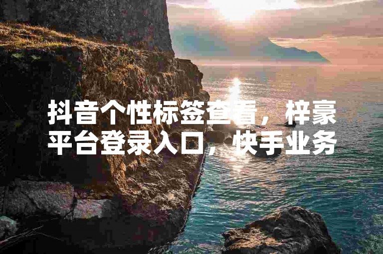 抖音个性标签查看，梓豪平台登录入口，快手业务在线探索