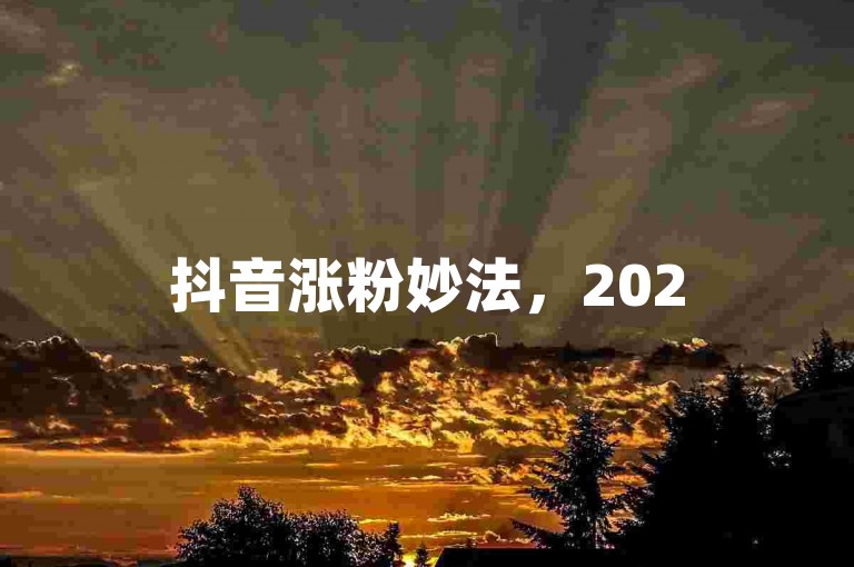 抖音涨粉妙法，2025年，优质内容与互动结合，粉丝速升！