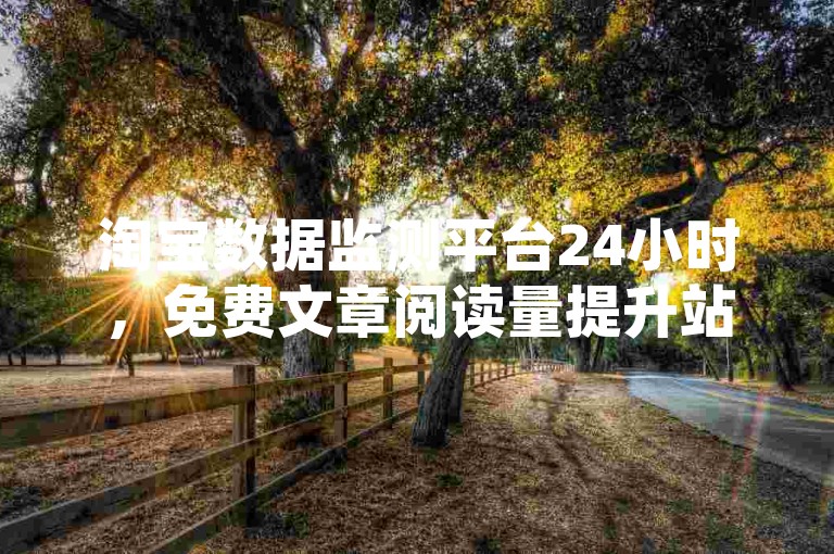 淘宝数据监测平台24小时，免费文章阅读量提升站点