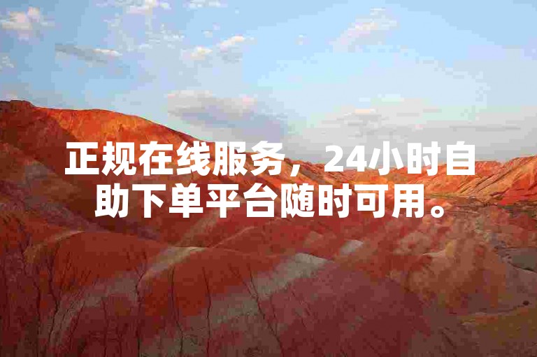 正规在线服务，24小时自助下单平台随时可用。